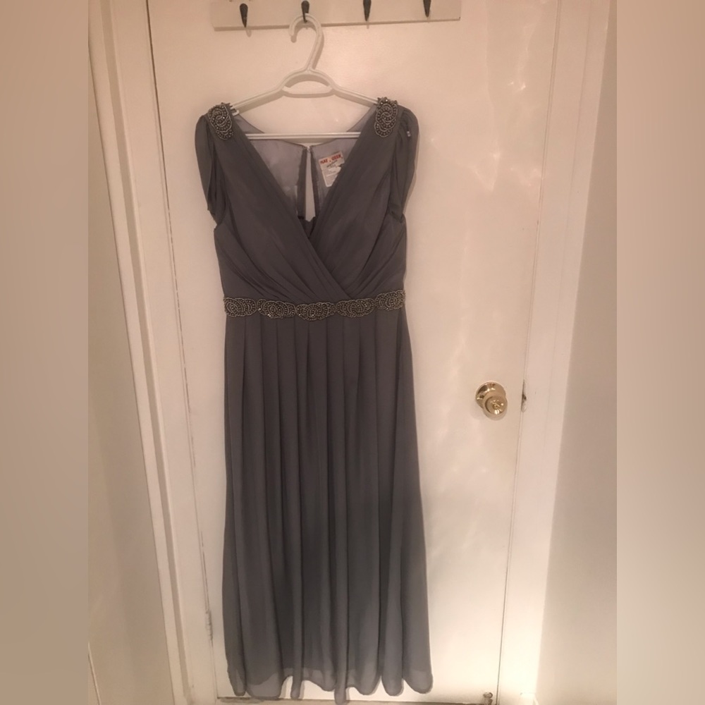 Gorgeous gray evening gown or prom dress
